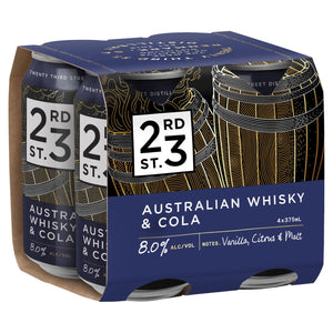 23rd Street Australian Whisky & Cola 375 8% Alc. - Premix