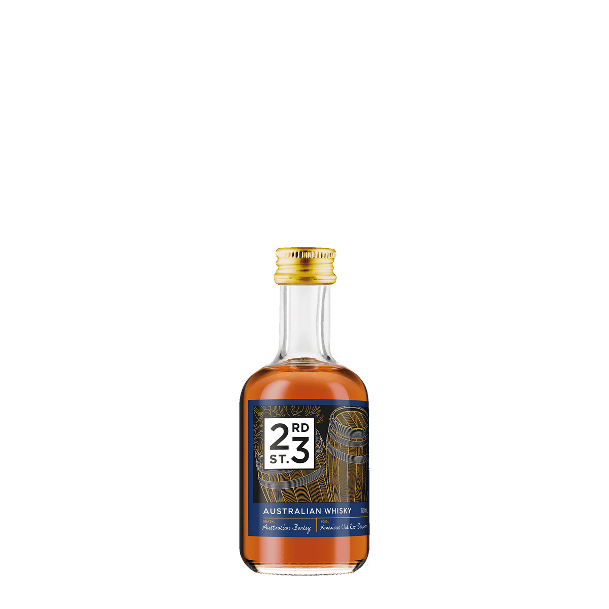 23rd Street Distillery Australian Whisky, 50ml 40% Alc - Whiskey