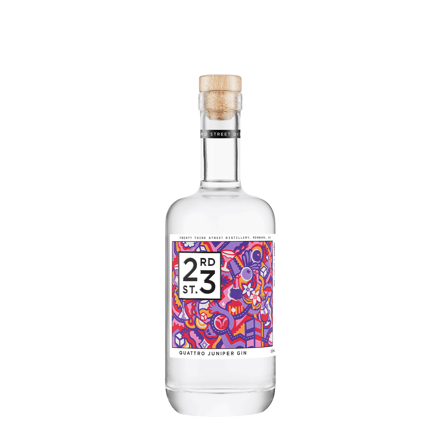 23rd Street Distillery Quattro Juniper Gin, 500ml 46% Alc. - Gin