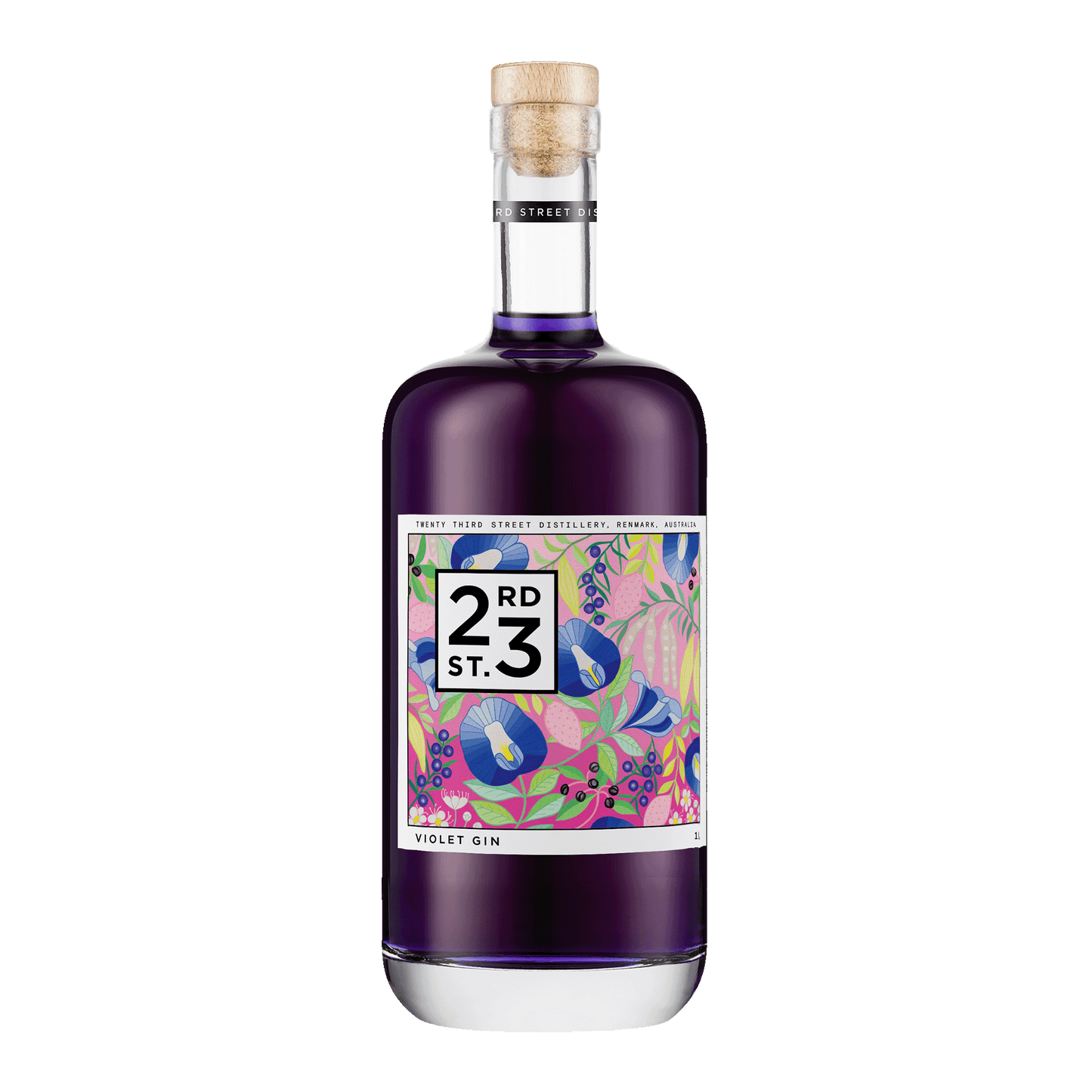 23rd Street Distillery Violet Gin, 1L 40% Alc - Gin