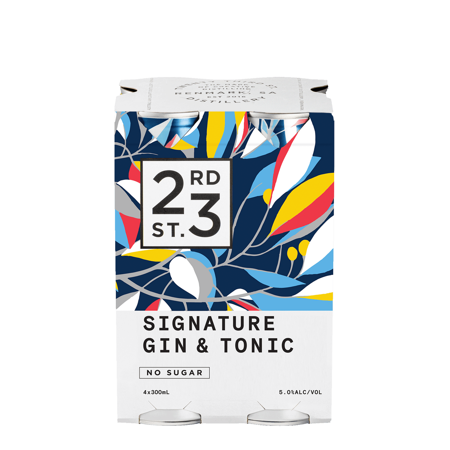 23rd Street Signature Gin & Tonic No Sugar, 4x300ml 5% Alc. - Gin
