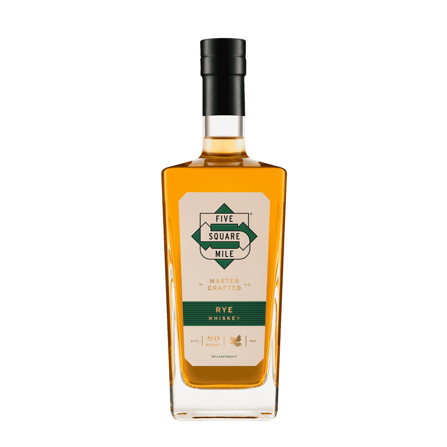 Five Square Mile Rye Whiskey, 700ml 40% Alc. - Whiskey