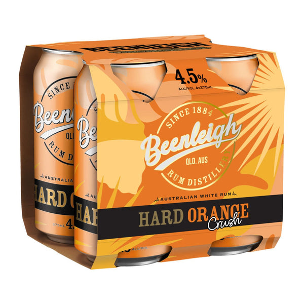 Beenleigh Hard Orange Crush 375ml 4.5% Alc - Premix