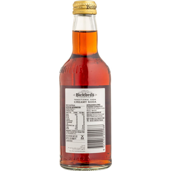 Bickford’s Creamy Soda Traditional Soda 275ml - Carton x 24