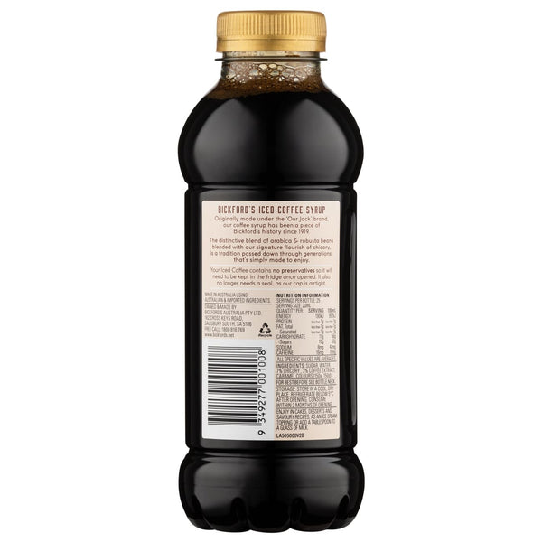 Bickford’s Iced Coffee Syrup 500ml - Syrup