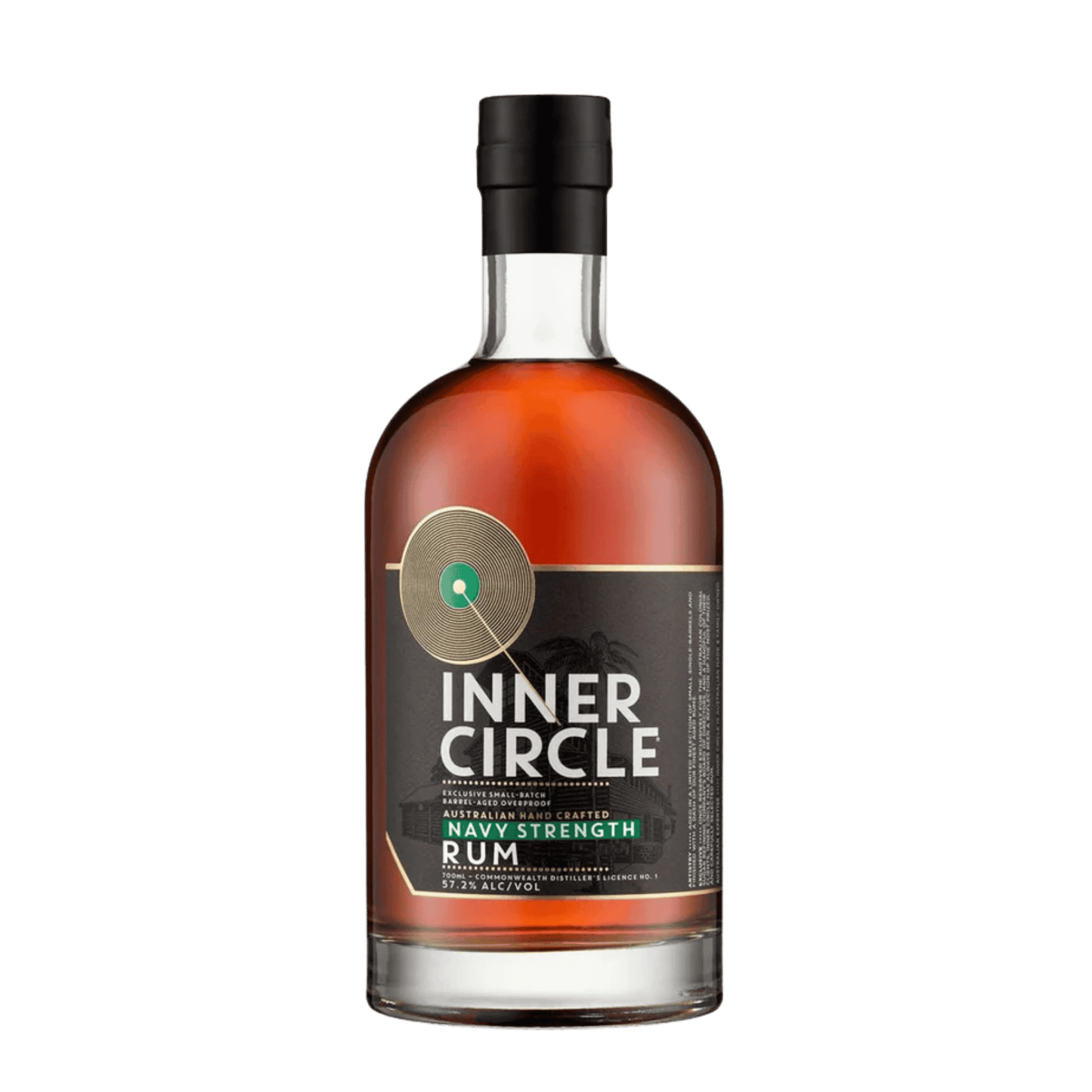 Inner Circle Aust. Navy Strength Rum Green, 700ml 57.2% Alc - Rum