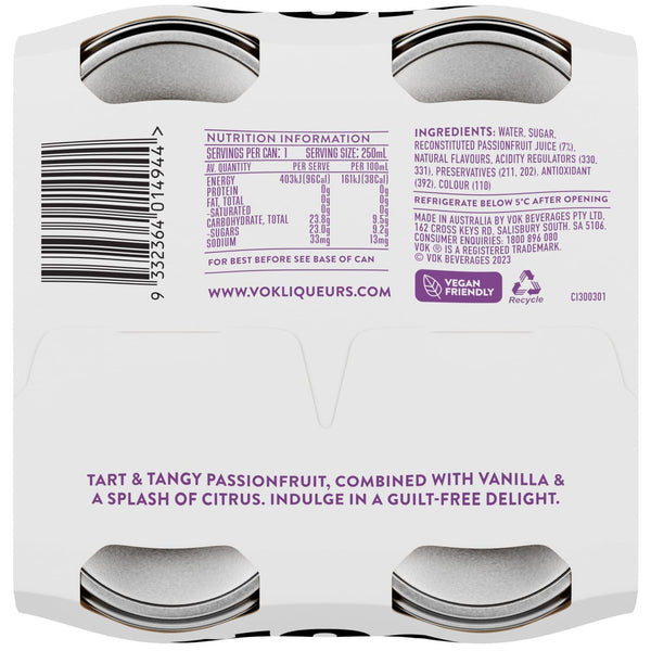 Mocktails by Vok Passion Martini 4 x 250ml