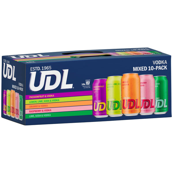 UDL Vodka Mixed 10pk 375ml 4% Alc. - Premix