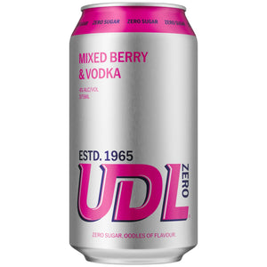 UDL Vodka Zero Mixed Berry 375ml 4% Alc. - Premix
