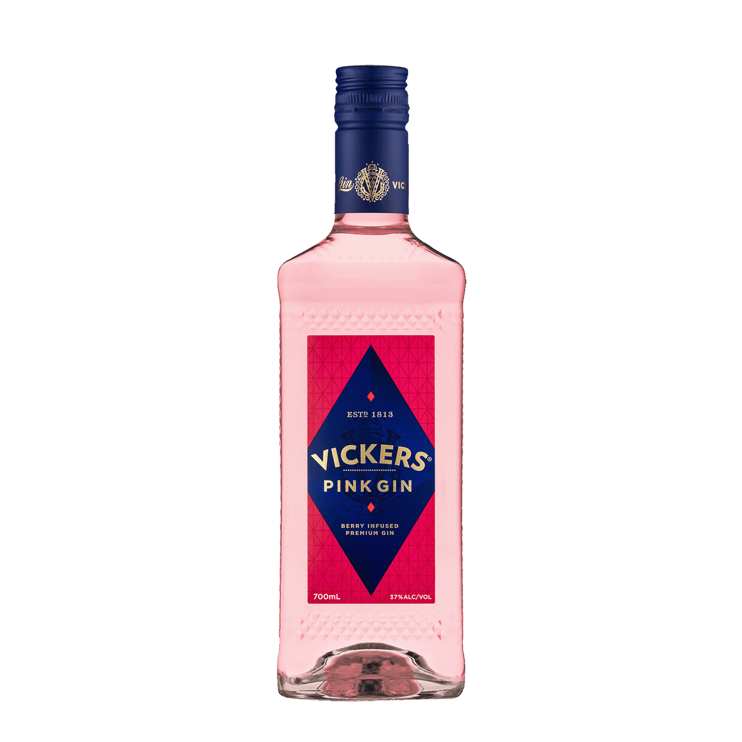 Vickers Pink Gin, 700ml 37% Alc. - Gin