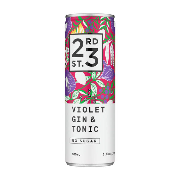 23rd Street Distillery Violet Gin & Tonic, 4x300mL 5% Alc. - Sippify
