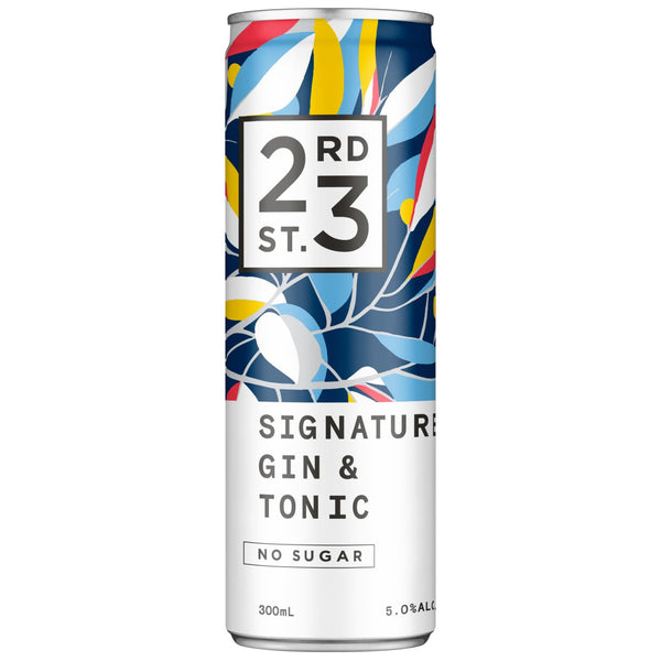 23rd Street Signature Gin & Tonic No Sugar 4x300ml 5% Alc. -