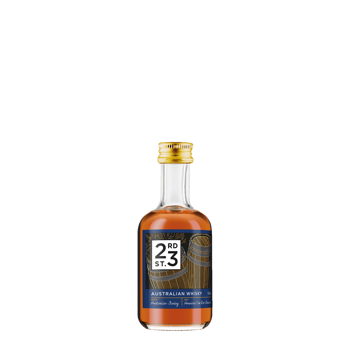 23rd Street Distillery Australian Whisky, 50ml 40% Alc - Whiskey
