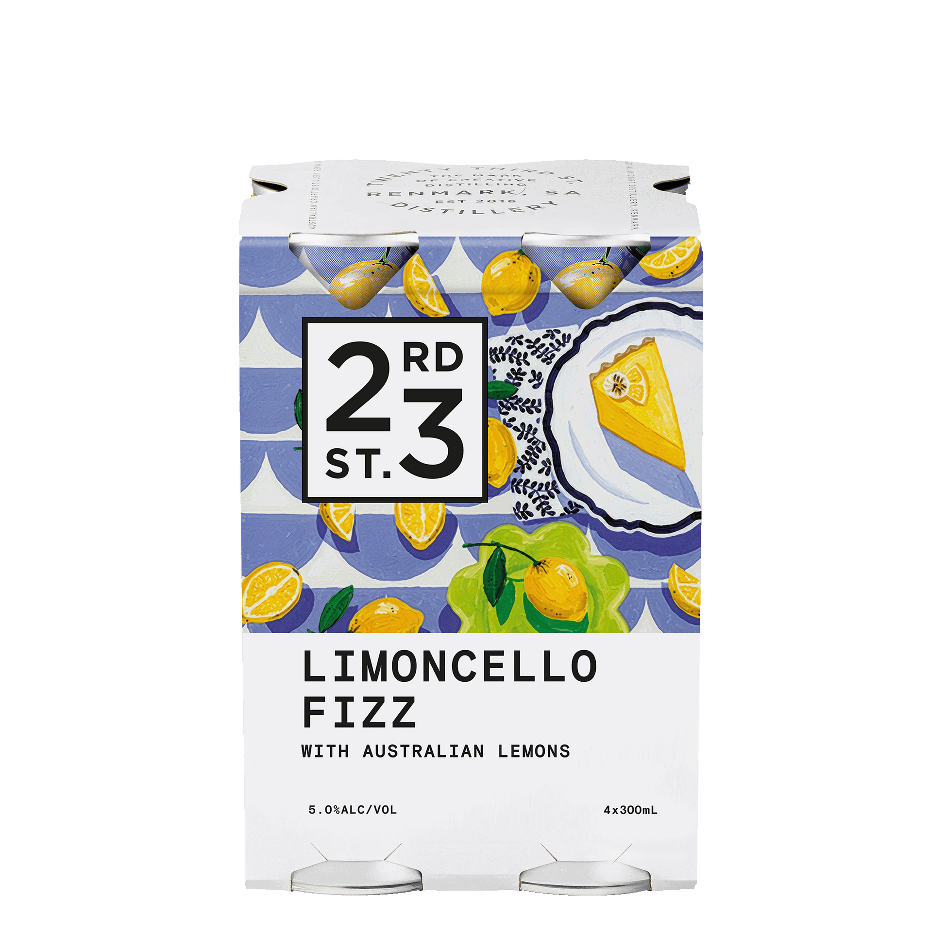 23rd Street Limoncello Fizz, 4x300mL 5% Alc - Liquor