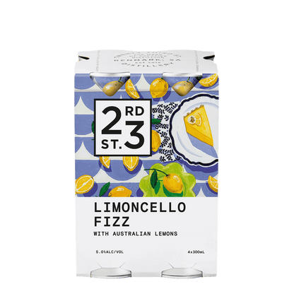23rd Street Limoncello Fizz, 4x300mL 5% Alc - Liquor