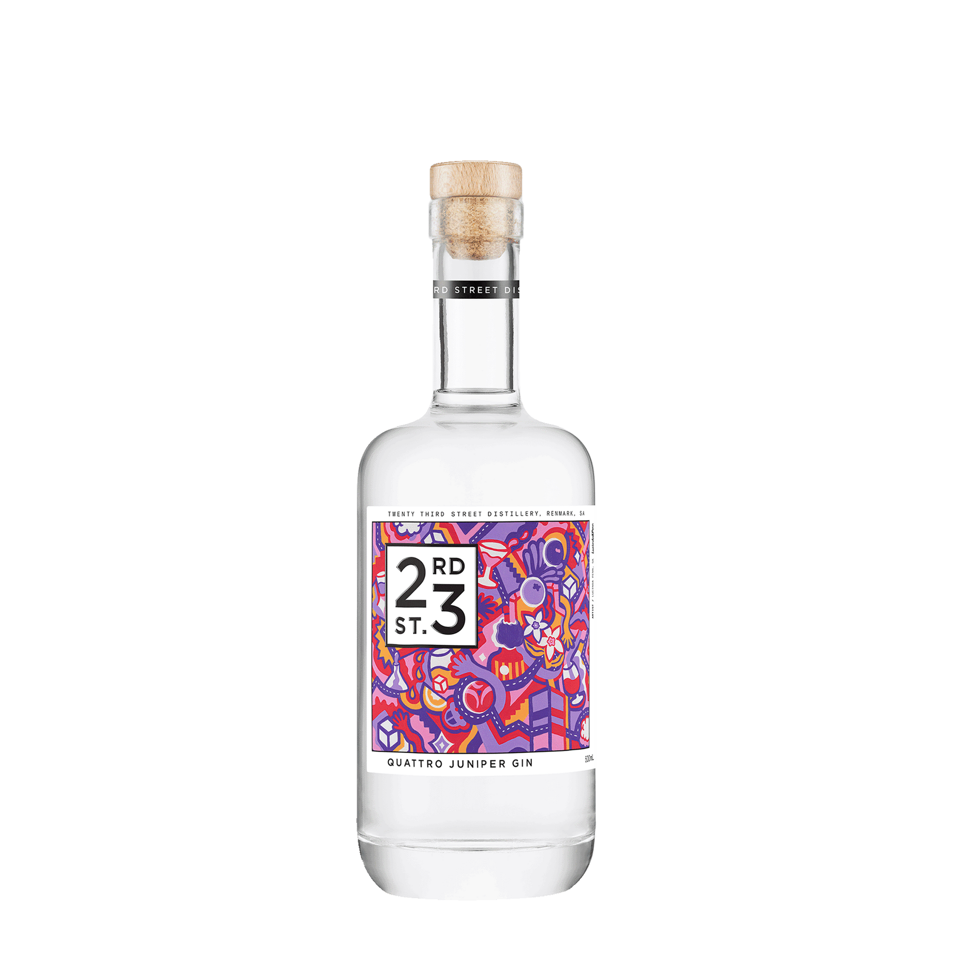 23rd Street Distillery Quattro Juniper Gin, 500ml 46% Alc. - Gin