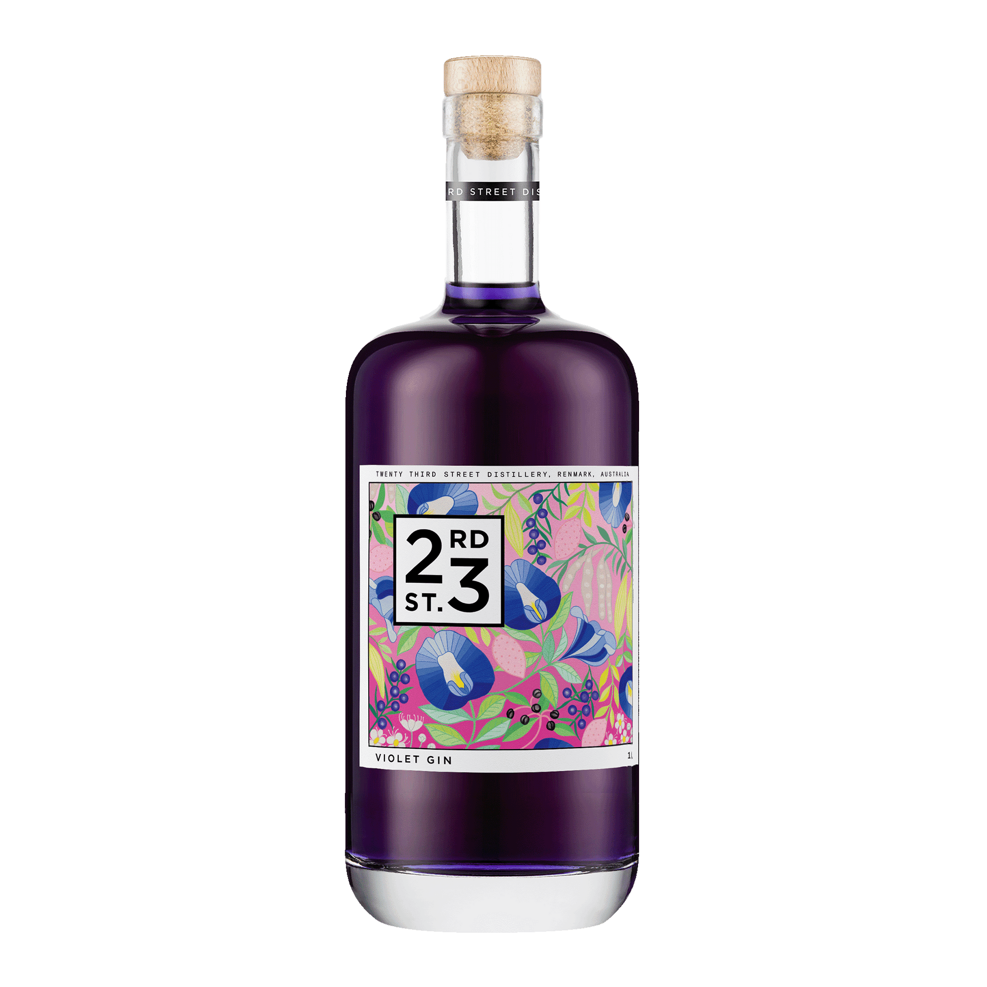 23rd Street Distillery Violet Gin, 1L 40% Alc - Gin