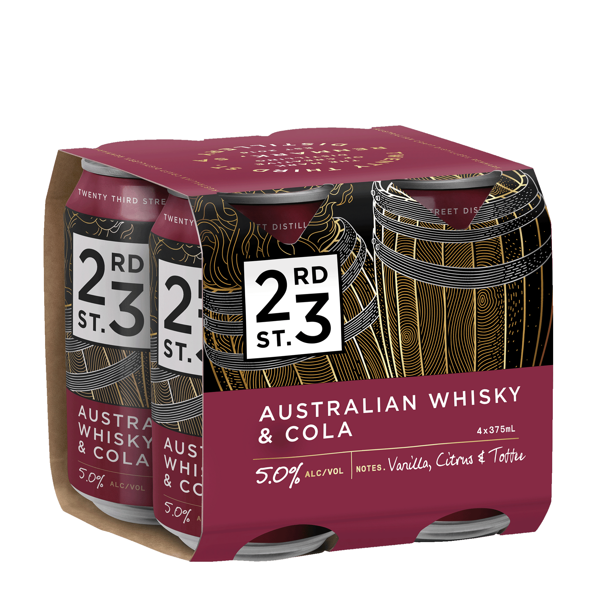 23rd Street Australian Whisky & Cola, 375 5% Alc - Premixed