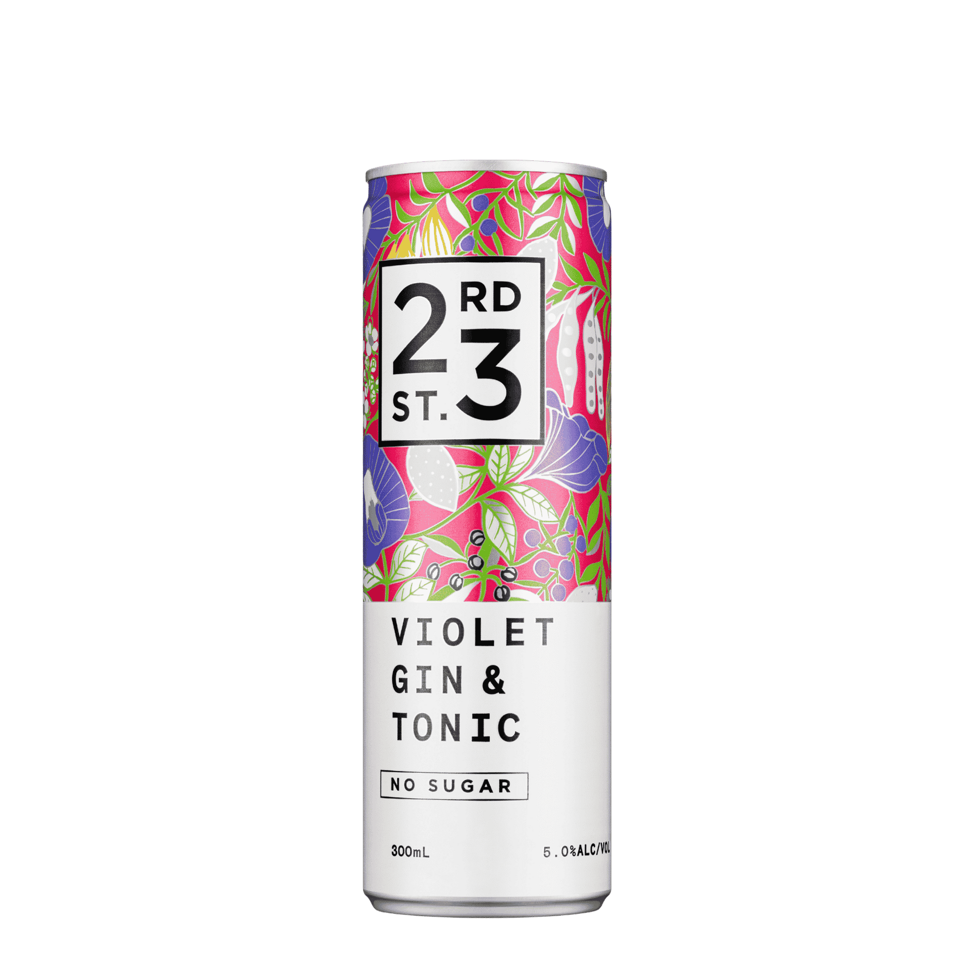 23rd Street Distillery Violet Gin & Tonic, 4x300mL 5% Alc. 