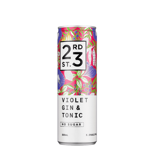 23rd Street Distillery Violet Gin & Tonic, 4x300mL 5% Alc. 