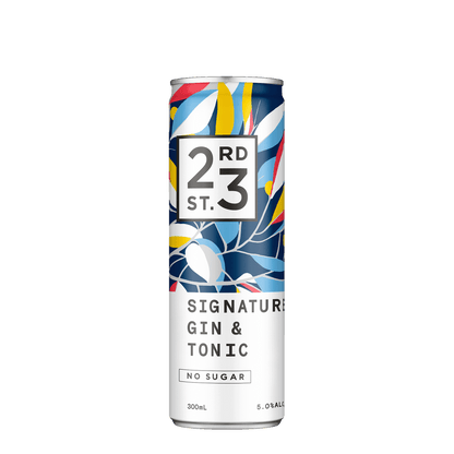 23rd Street Signature Gin & Tonic No Sugar, 4x300ml 5% Alc. - Gin