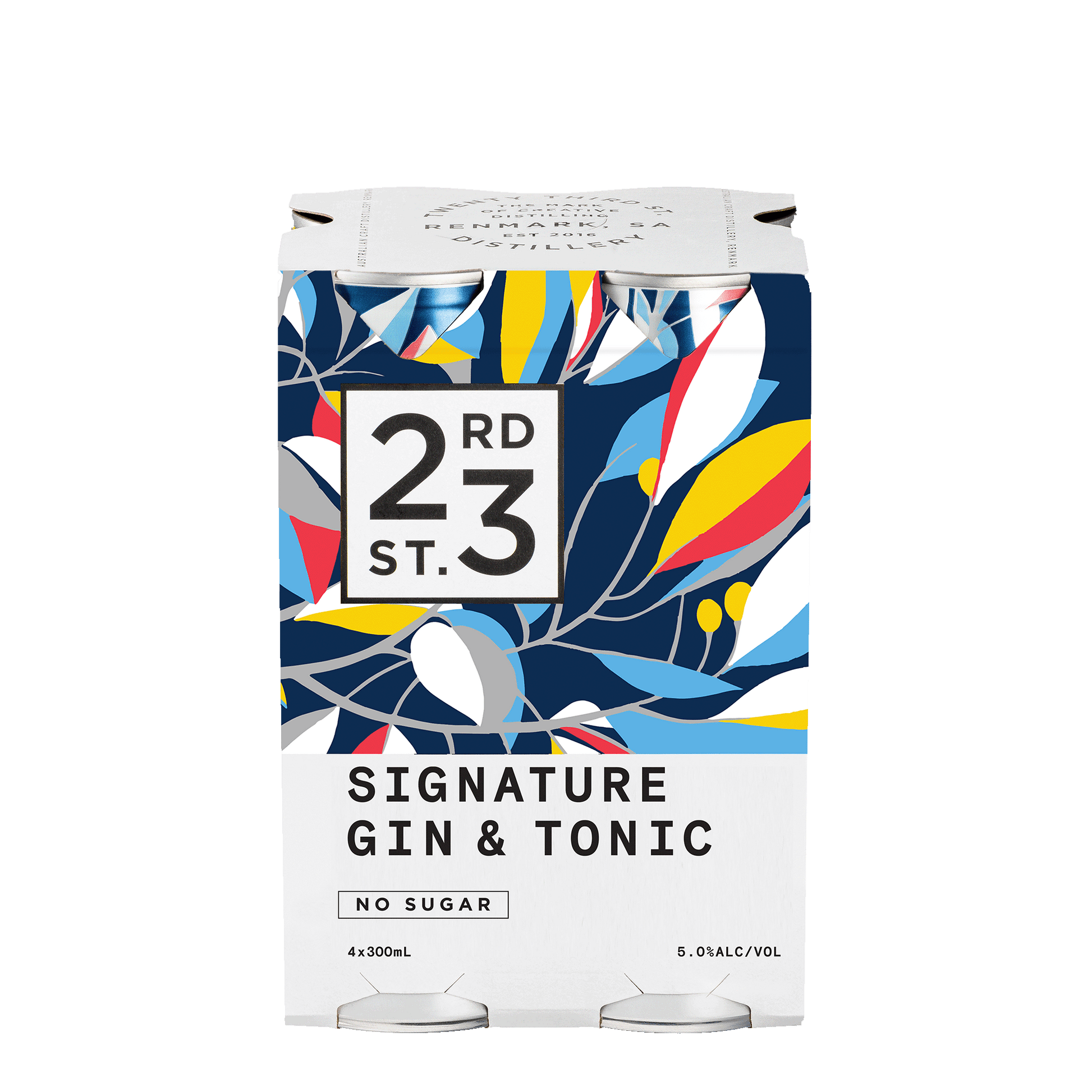23rd Street Signature Gin & Tonic No Sugar, 4x300ml 5% Alc. - Gin