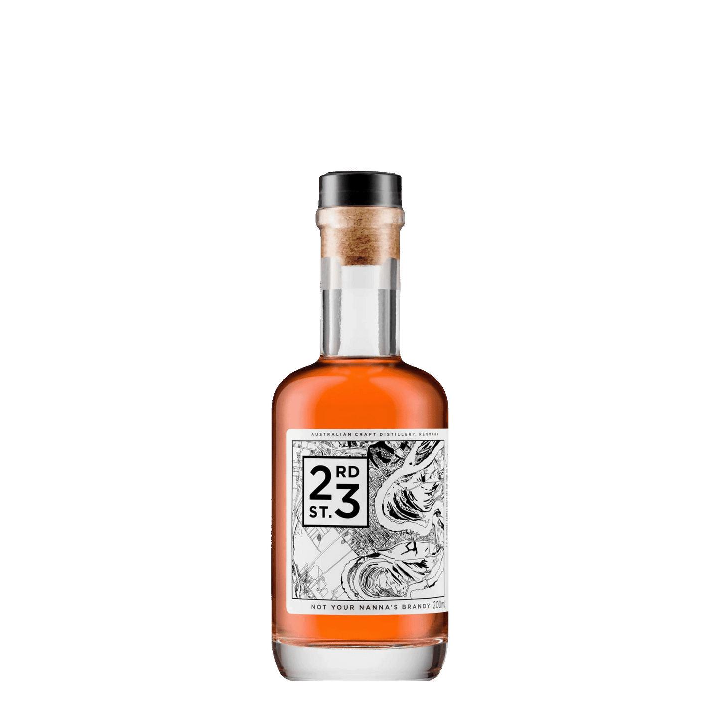 23rd Street Distillery Not Your Nanna's Brandy, 200ml 40% Alc. - Brandy