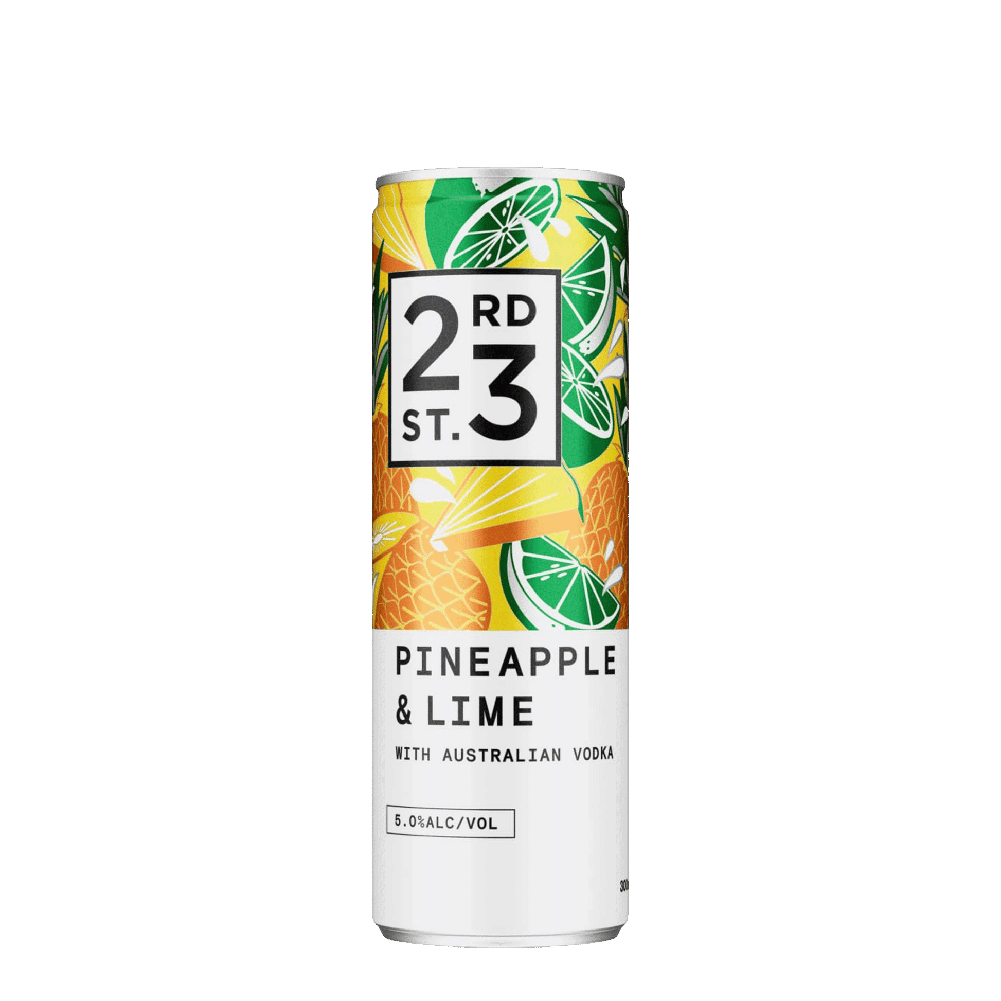 23rd Street Pineapple & Lime Vodka, 4x300mL 5% Alc. - Premixed
