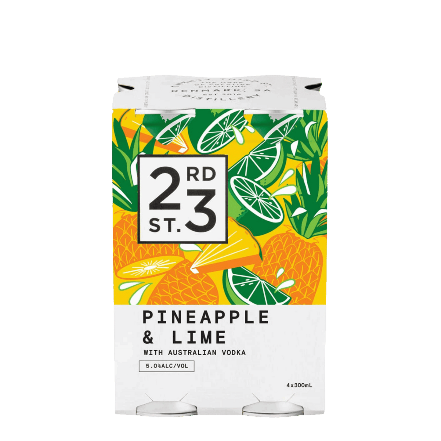 23rd Street Pineapple & Lime Vodka, 4x300mL 5% Alc. - Premixed