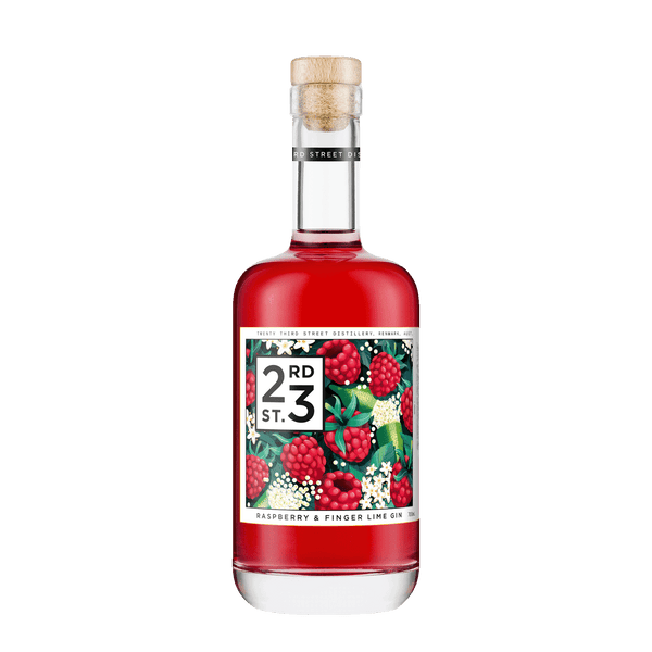23rd Street Distillery Raspberry and Finger Lime Gin, 700ml 37% Alc - Gin