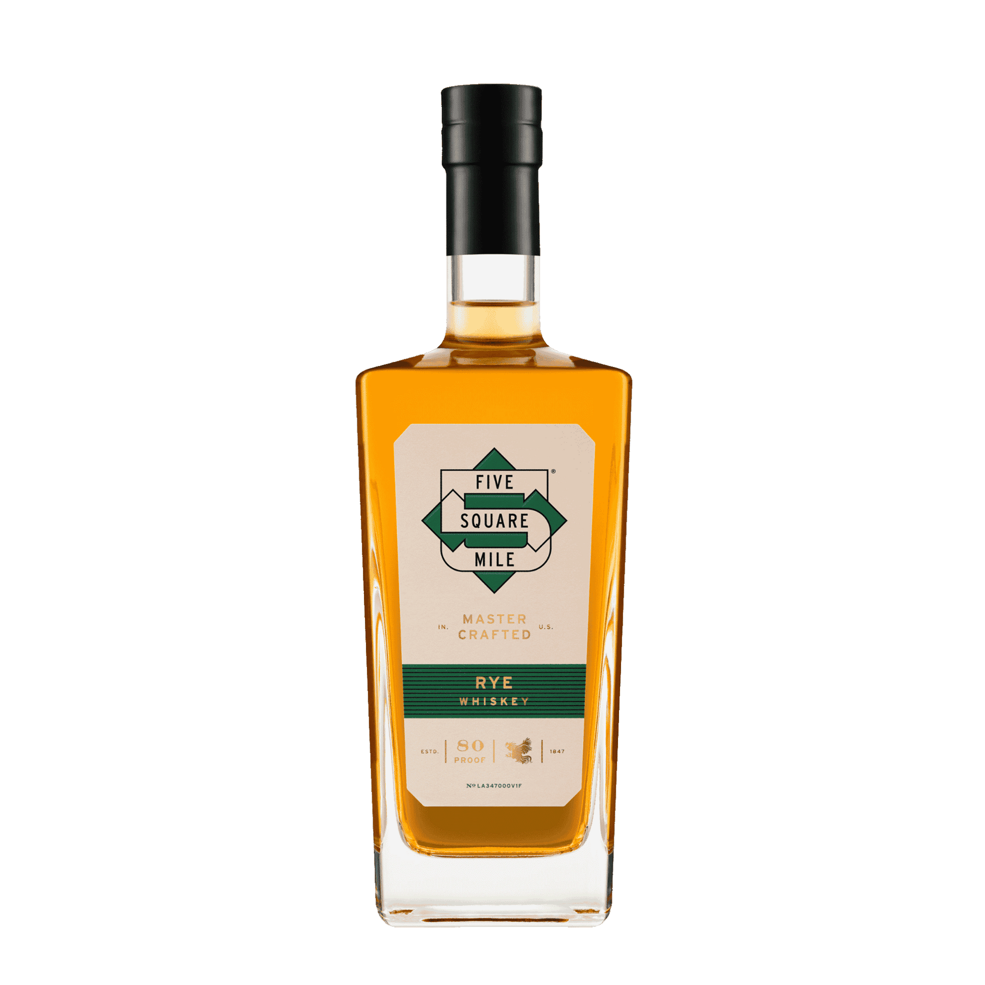 Five Square Mile Rye Whiskey, 700ml 40% Alc. - Whiskey