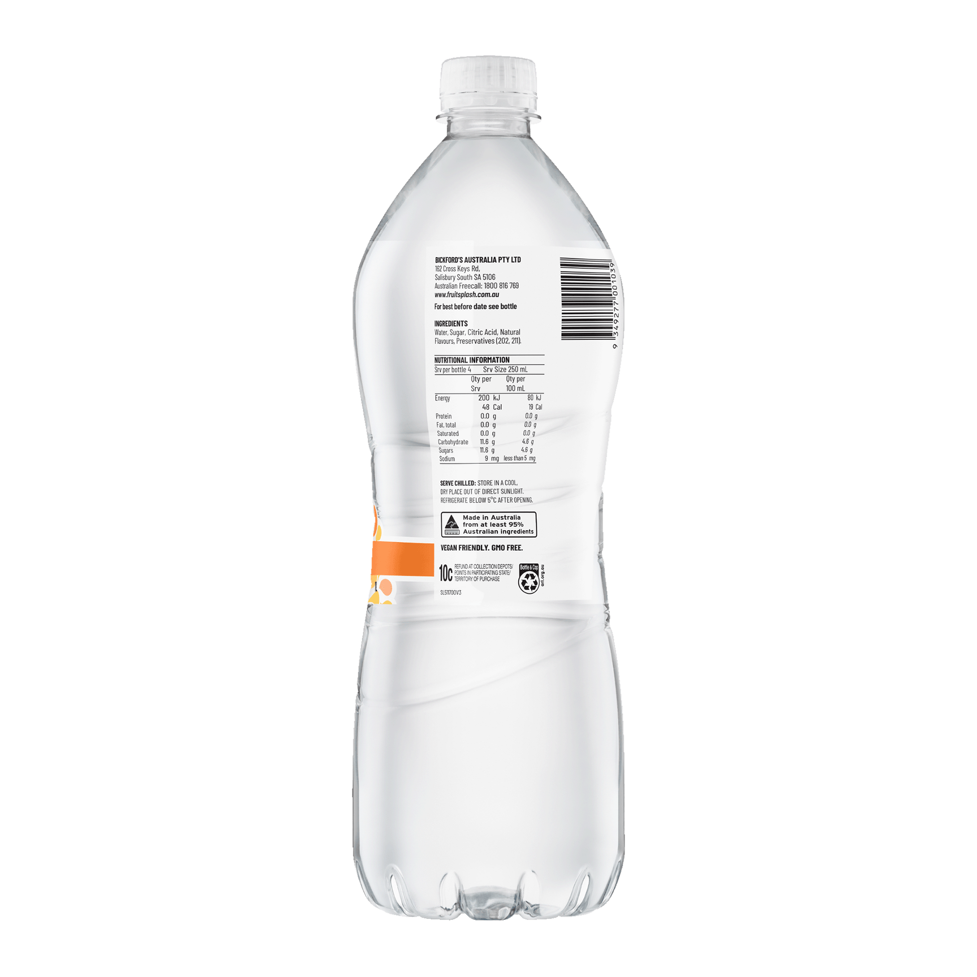 Aqua Pura Fruit Splash Tropical 1Lt x 12 - Carton x 12