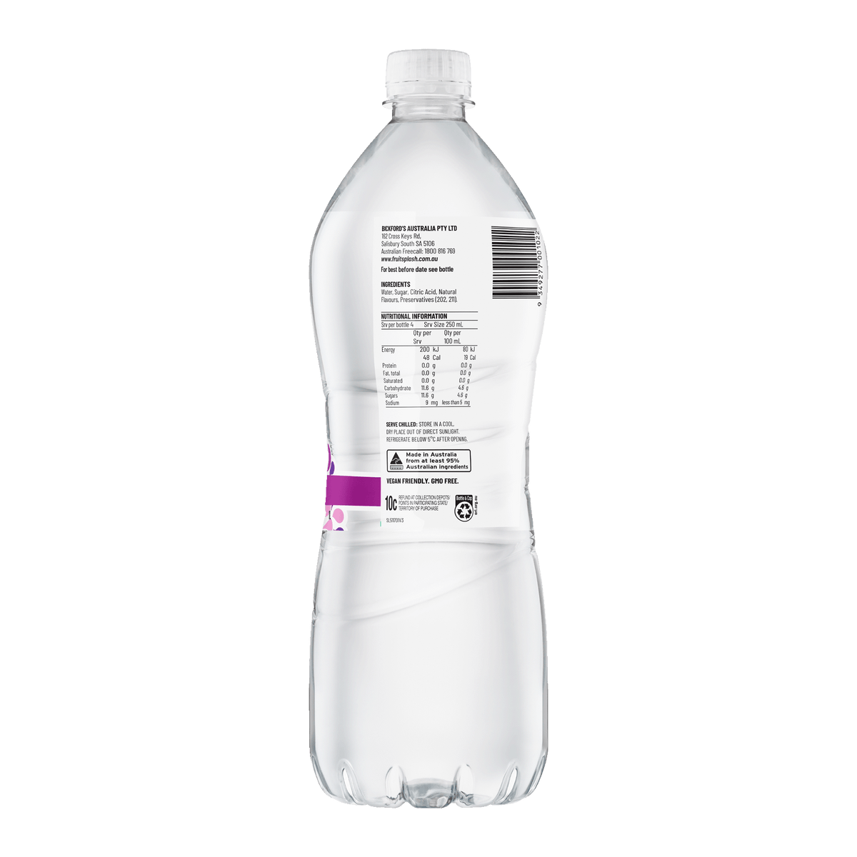 Aqua Pura Fruit Splash Wildberry, 1Lt x 12