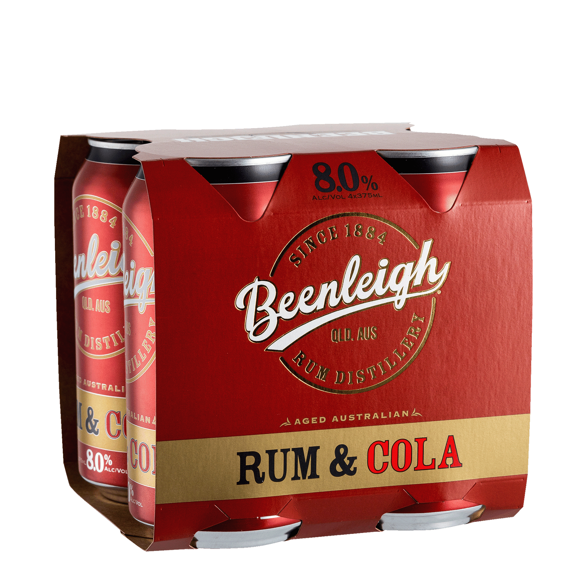 Beenleigh Rum & Cola, 375ml 8% Alc -  Premixed