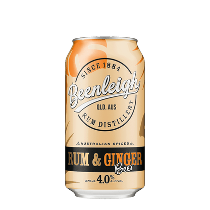 Beenleigh Artisan Distillers Spiced Rum & Ginger Beer with Native Botanicals, 375ml 4% Alc - Beer