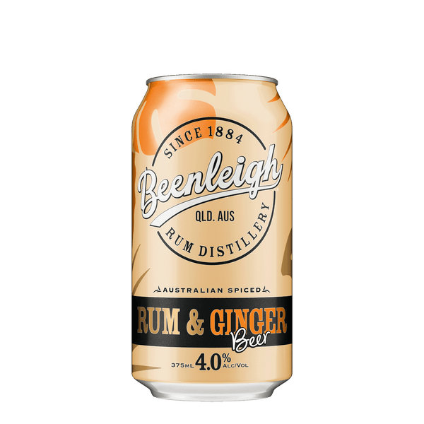 Beenleigh Artisan Distillers Spiced Rum & Ginger Beer with Native Botanicals, 375ml 4% Alc - Beer
