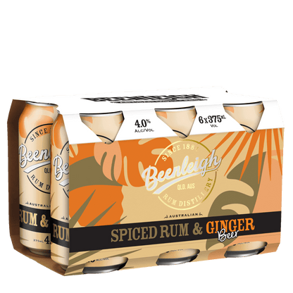 Beenleigh Artisan Distillers Spiced Rum & Ginger Beer with Native Botanicals, 375ml 4% Alc - Beer