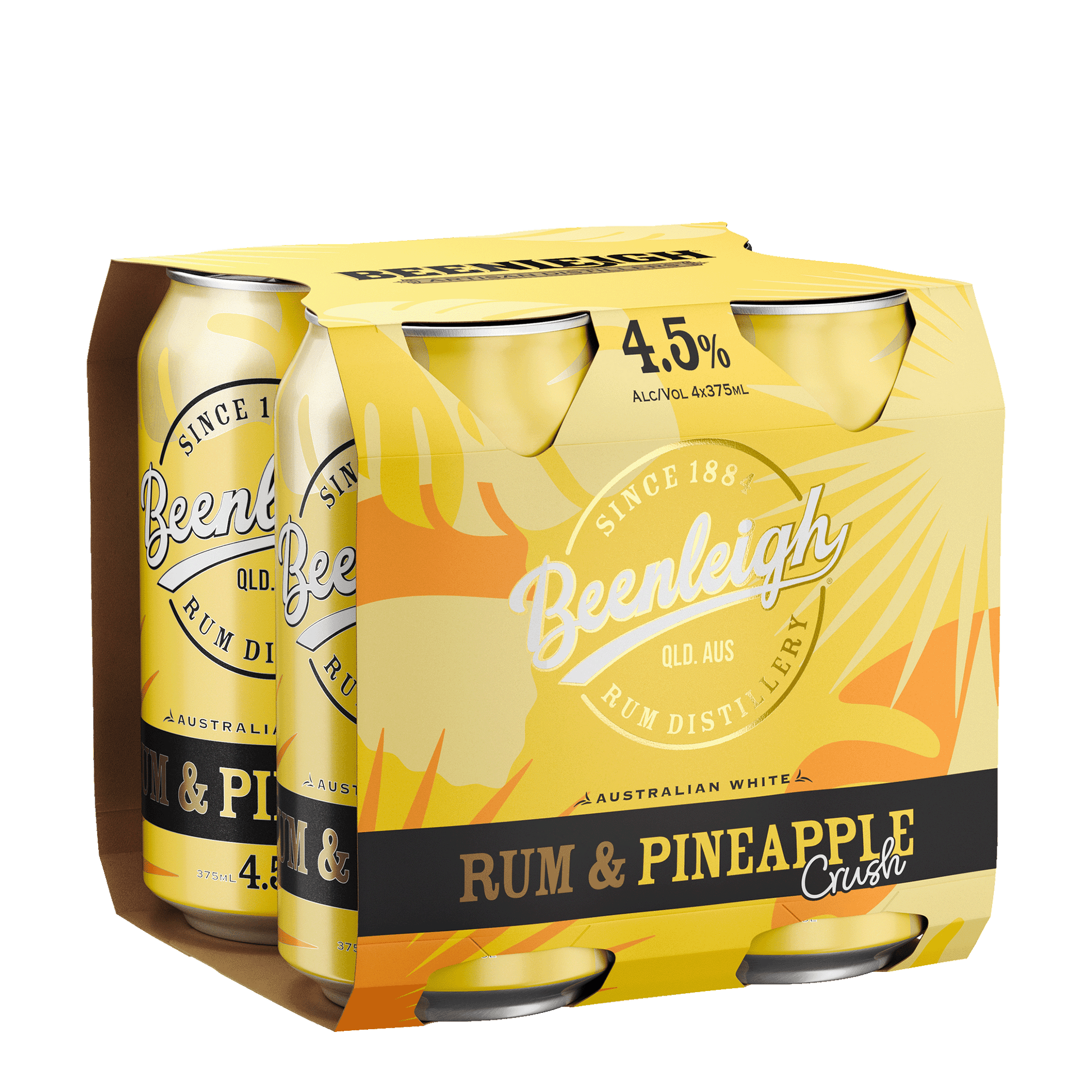 Beenleigh Rum & Pineapple Crush, 375ml 4.5% Alc - Premixed