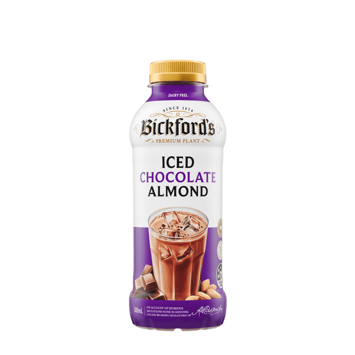 Bickford's Iced Chocolate Almond, 12 x 500mL
