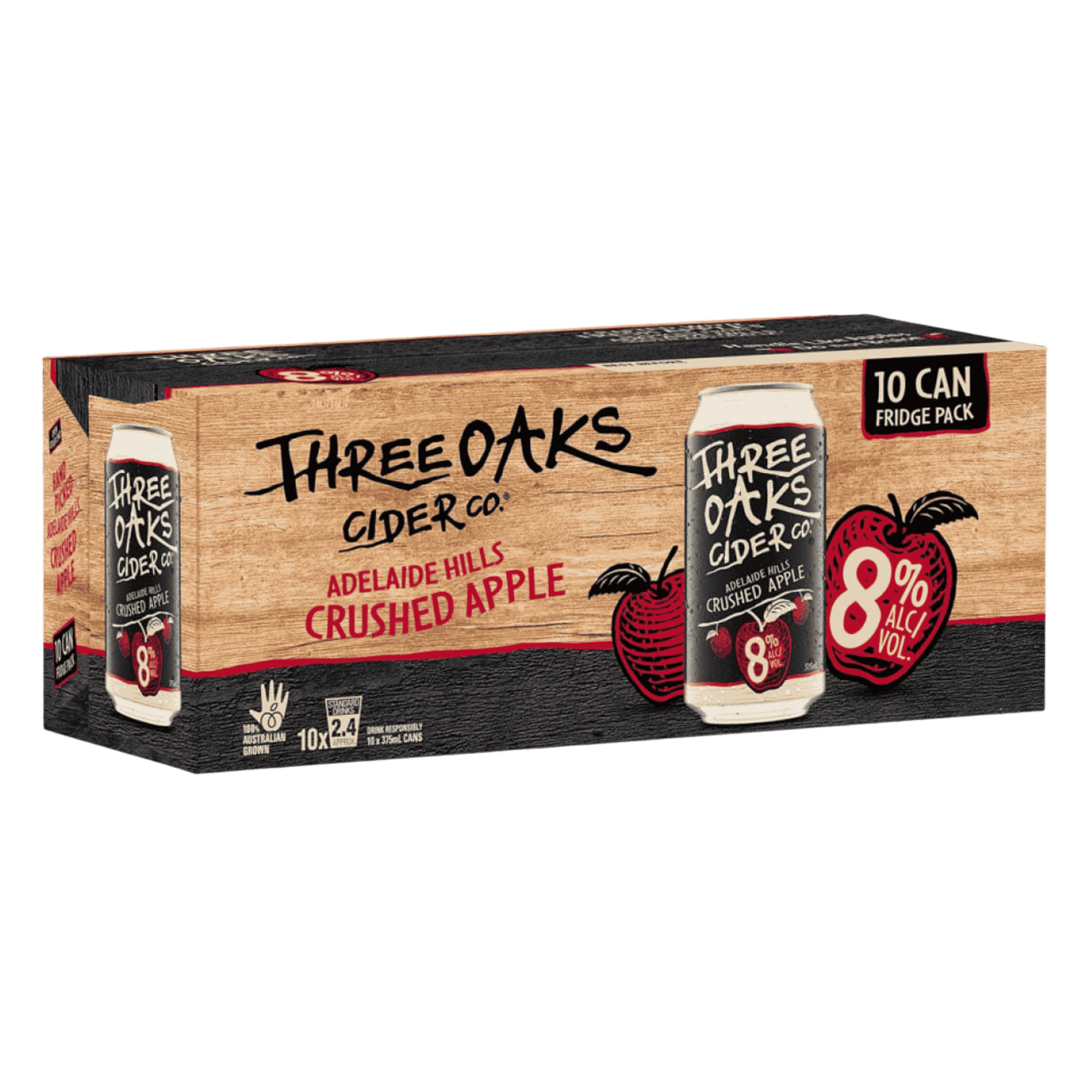 Three Oaks Crushed Apple Cider, 375ml 8% Alc - Hard Cider