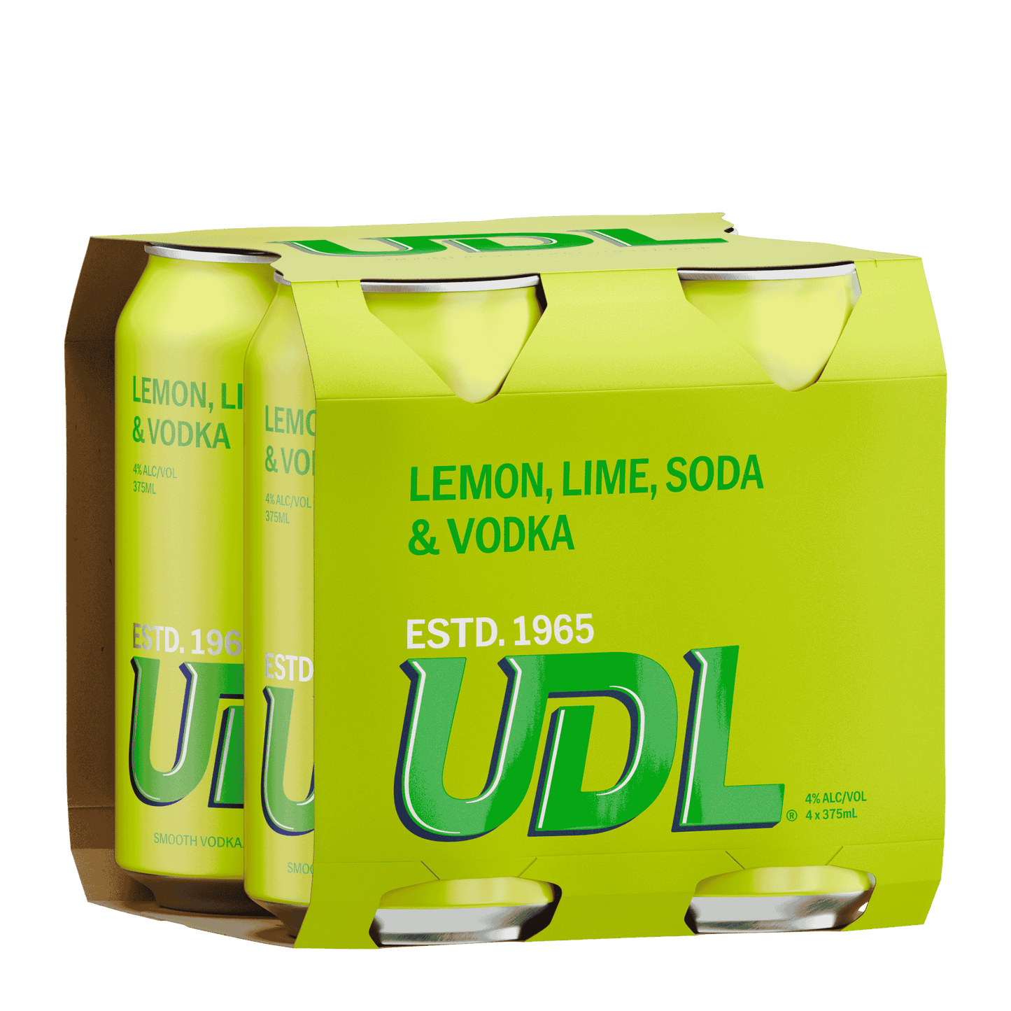 UDL Vodka Lemon Lime, 375ml 4% Alc. - Premixed