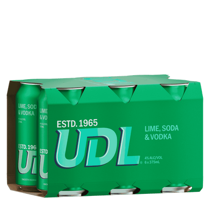 UDL Vodka Lime Soda, 375ml 4% Alc. - Premixed