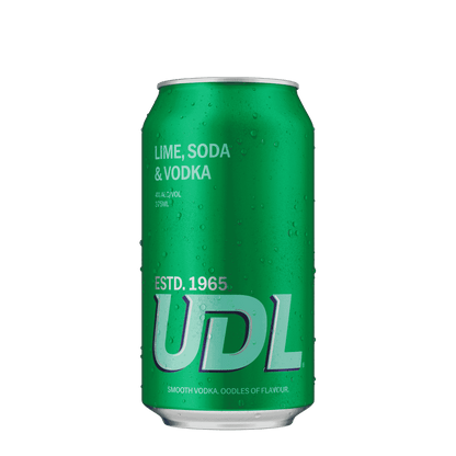 UDL Vodka Lime Soda, 375ml 4% Alc. - Premixed