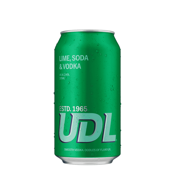 UDL Vodka Lime Soda, 375ml 4% Alc. - Premixed