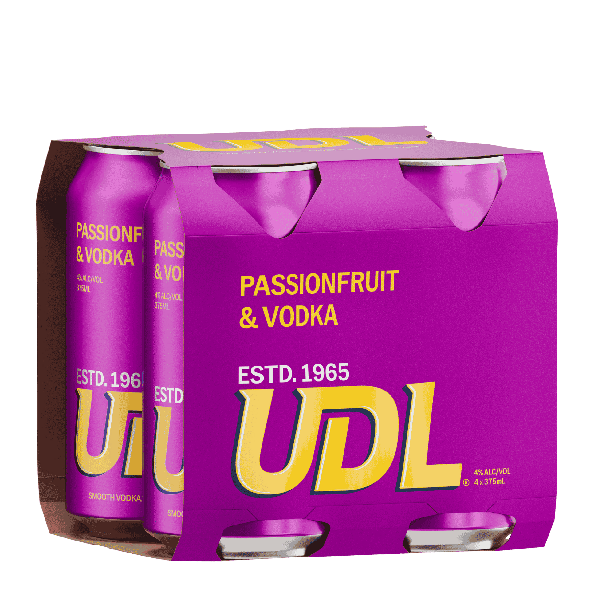 UDL Vodka Passionfruit, 375ml 4% Alc. - Premixed