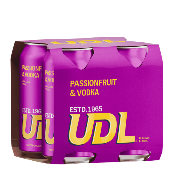 UDL Vodka Passionfruit, 375ml 4% Alc. - Premixed