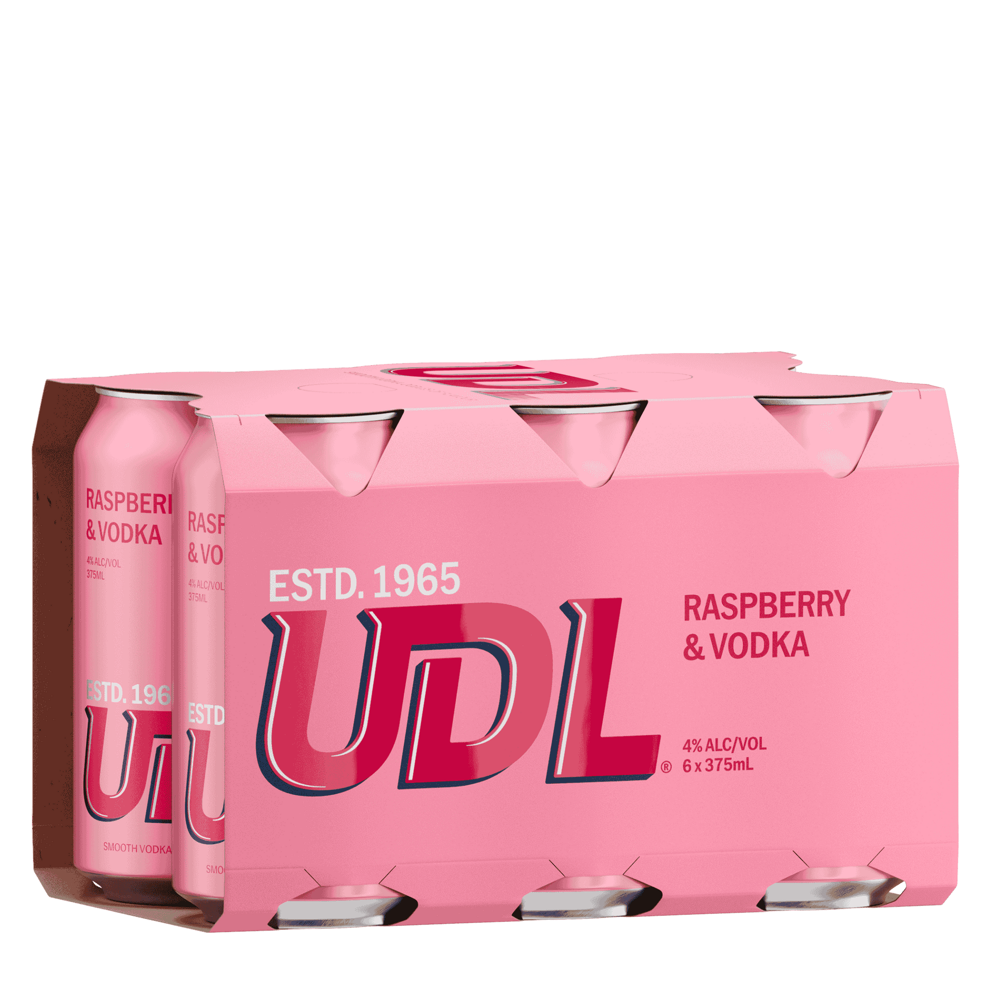 UDL Vodka Raspberry, 375ml 4% Alc. - Premixed
