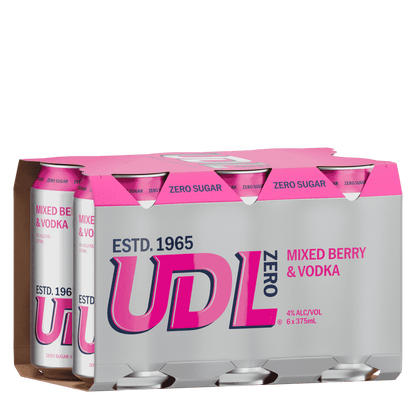 UDL Vodka Zero Mixed Berry, 375ml 4% Alc.