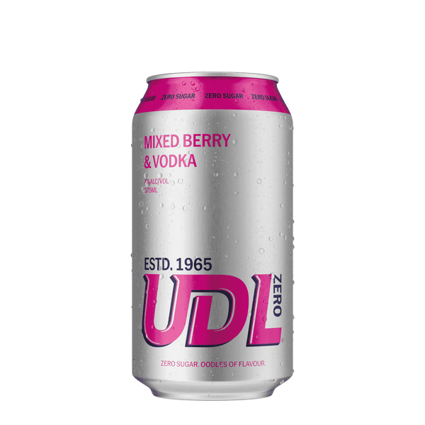UDL Vodka Zero Mixed Berry, 375ml 4% Alc.