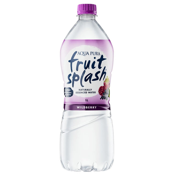 Aqua Pura Fruit Splash Wildberry, 1Lt x 12 - Sippify